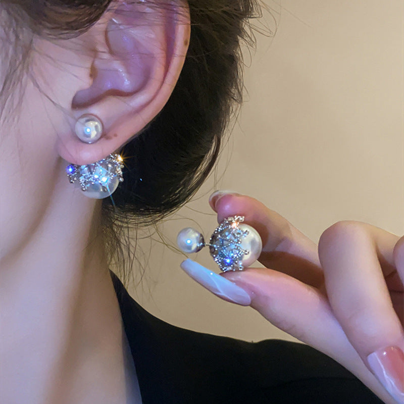 Baroque Pearl Vintage Light-Luxury 925 Silver Stud Earrings